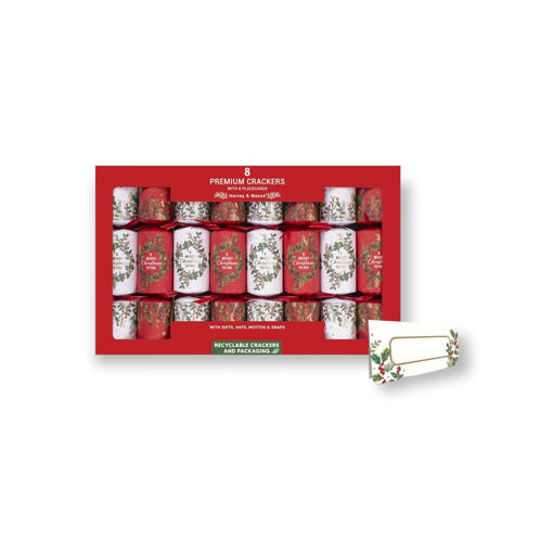Picture of CHRISTMAS CRACKERS WREATH 12.5 INCH - 8 PACK